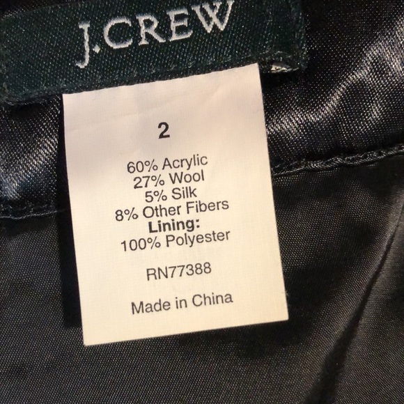 Vtg Y2K J.Crew Silk Blend Tweed Pencil Skirt Sz 2 Knee Length Corpcore Classic - Picture 9 of 10